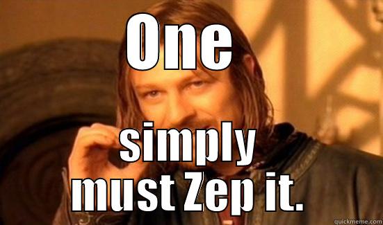 ONE  SIMPLY MUST ZEP IT. Boromir