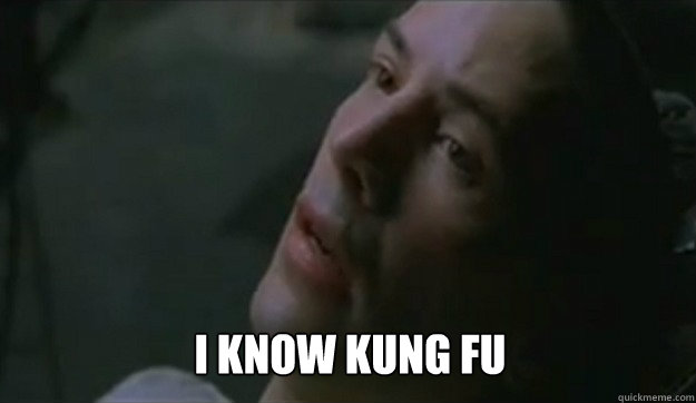  I know Kung Fu  
