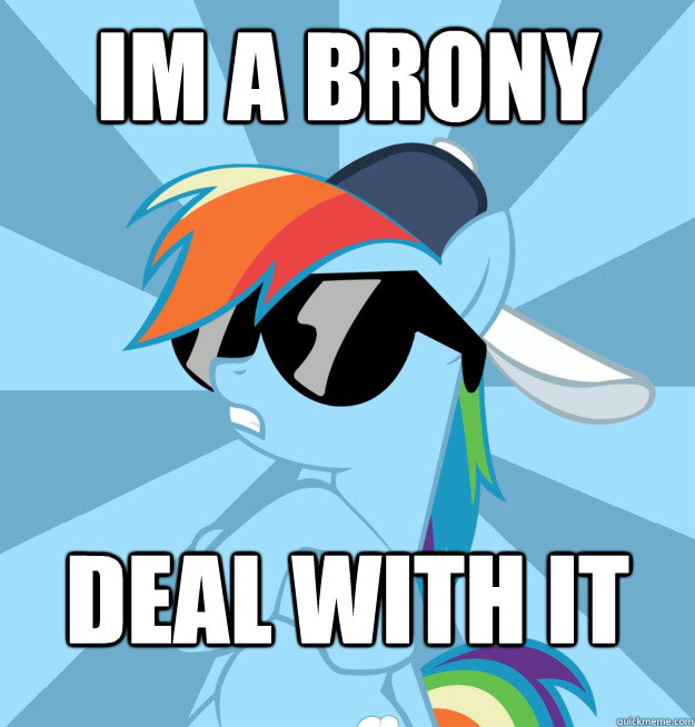 IM A BRONY  DEAL WITH IT   Socially Awesome Brony