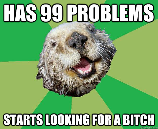 Has 99 Problems Starts looking for a Bitch  OCD Otter