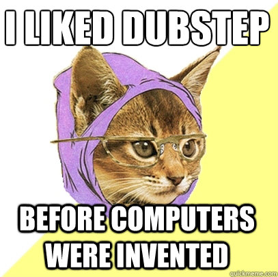 i liked dubstep before computers were invented  Hipster Kitty