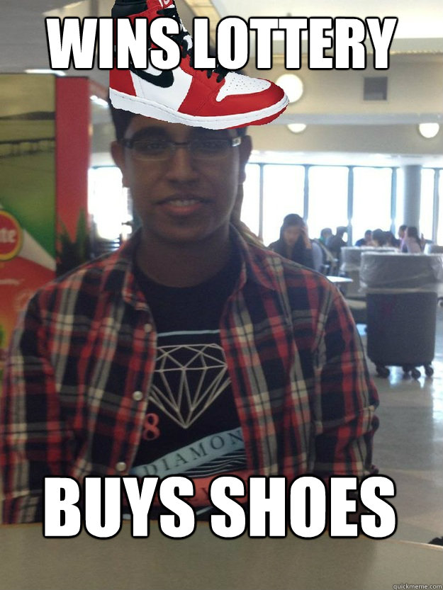 Wins Lottery buys shoes - Wins Lottery buys shoes  Sneakerhead Sai