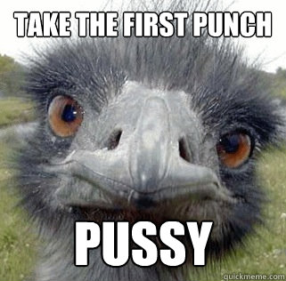 Take the first punch Pussy - Take the first punch Pussy  Seeing Ostrich