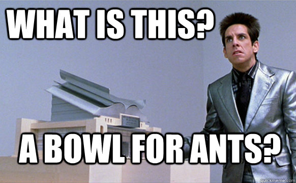 What is this? a bowl for ants?  Zoolander Ants
