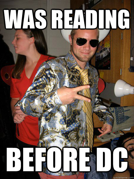 was reading before dc  Georgetown Hipster Male