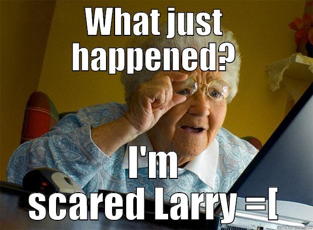 WHAT JUST HAPPENED? I'M SCARED LARRY =[ Grandma finds the Internet