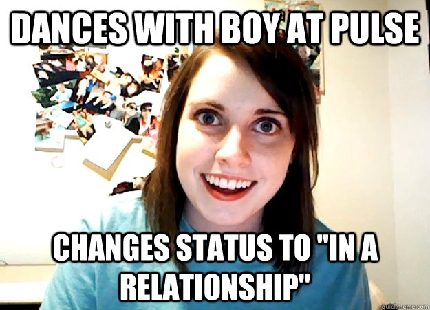 dances with boy at pulse changes status to 