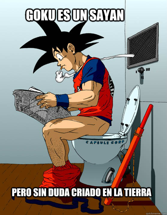goku es un sayan pero sin duda criado en la tierra  goku entrenando