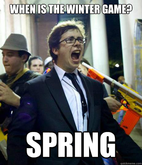 When is the winter game? Spring  