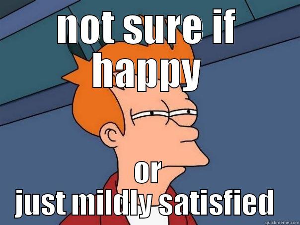 NOT SURE IF HAPPY OR JUST MILDLY SATISFIED  Futurama Fry
