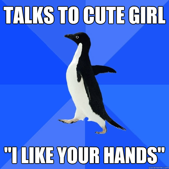 talks to cute girl 