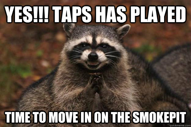 yes!!! taps has played Time to move in on the smokepit  Evil Plotting Raccoon