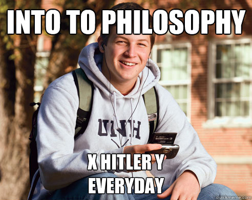 Into to Philosophy X Hitler Y
Everyday  College Freshman