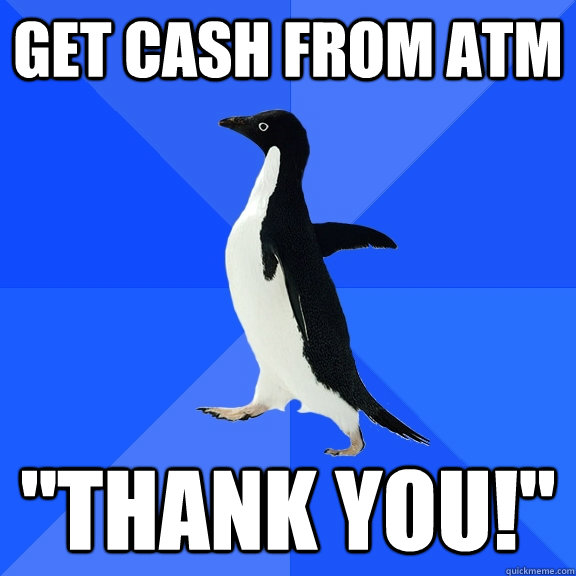 Get cash from atm 