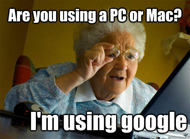 Are you using a PC or Mac? I'm using google  Grandma finds the Internet