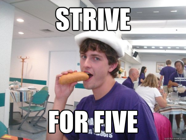 Strive for five  Gayvid