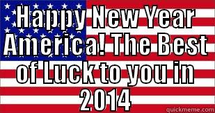HAPPY NEW YEAR AMERICA! THE BEST OF LUCK TO YOU IN 2014  Misc
