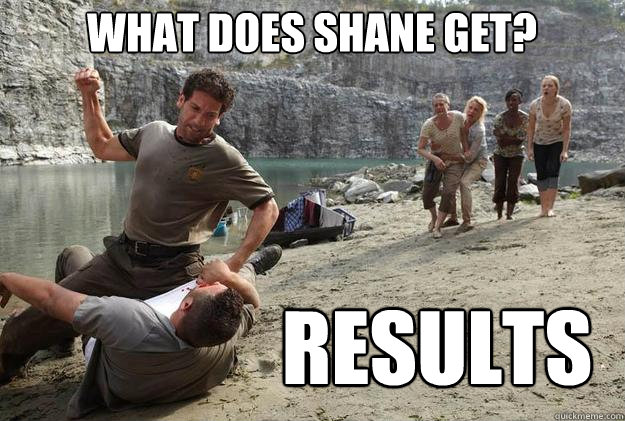 What does shane get? results  