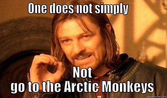          ONE DOES NOT SIMPLY              NOT GO TO THE ARCTIC MONKEYS One Does Not Simply