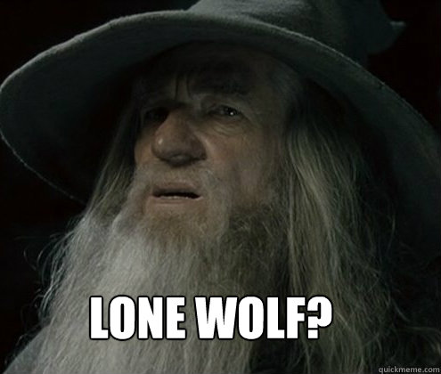 lone wolf?  Forgetful Gandalf