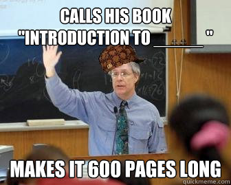 Calls his book 