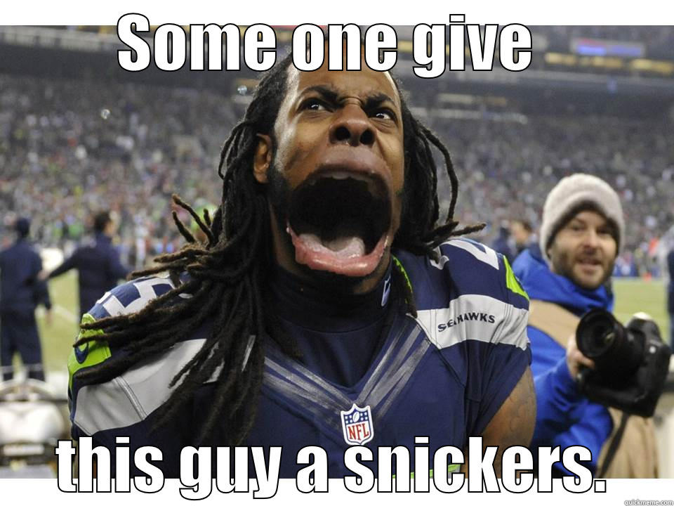 Hungry?!  - SOME ONE GIVE  THIS GUY A SNICKERS. Misc