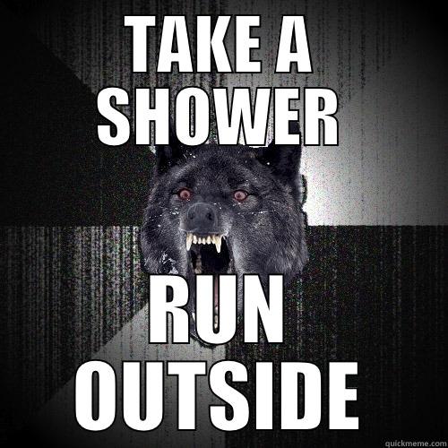 TAKE A SHOWER RUN OUTSIDE Insanity Wolf