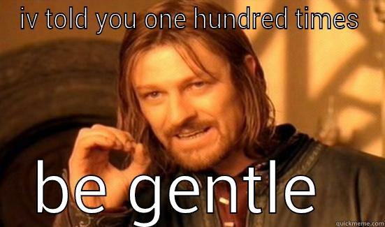 IV TOLD YOU ONE HUNDRED TIMES BE GENTLE  Boromir