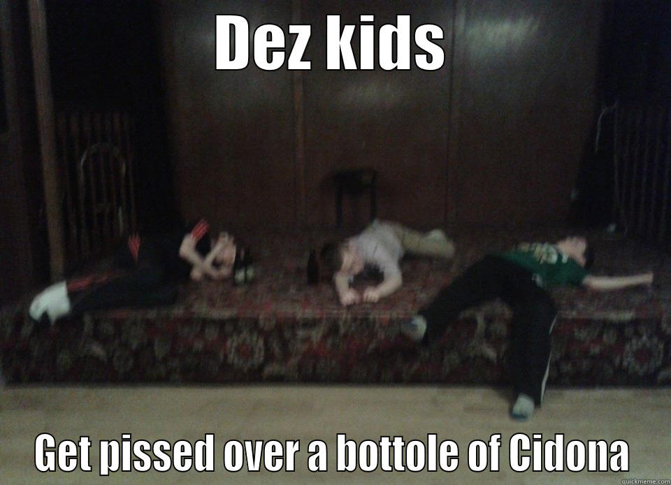 DEZ KIDS GET PISSED OVER A BOTTOLE OF CIDONA Misc