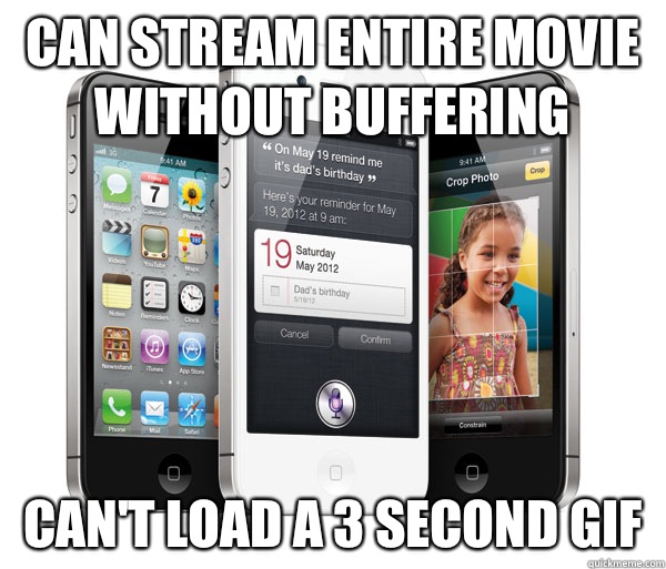 Can stream entire movie without buffering Can't load a 3 second Gif  