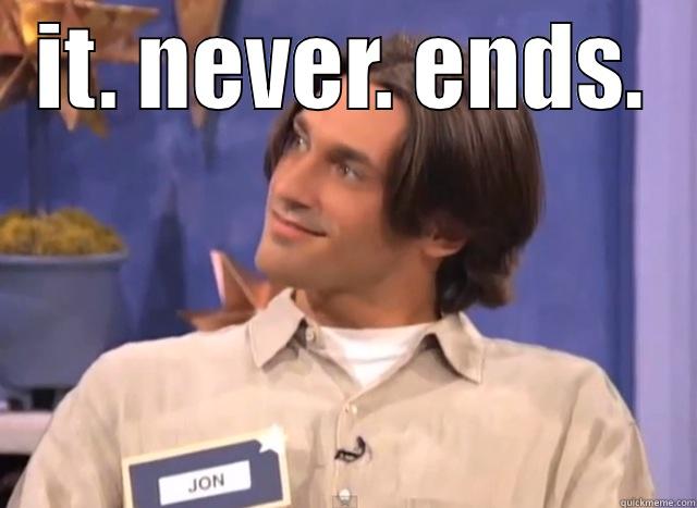 IT. NEVER. ENDS.  Misc