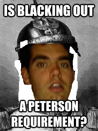 Is blacking out a peterson requirement?  Bismarck