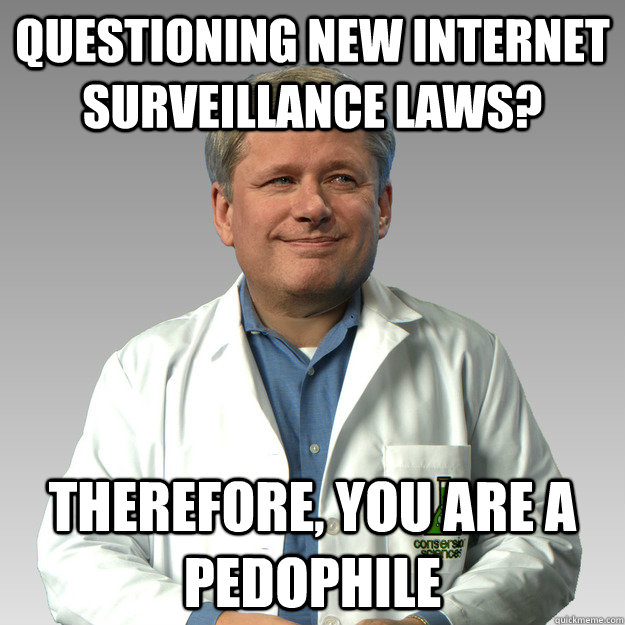 Questioning new internet surveillance laws? Therefore, you are a pedophile  