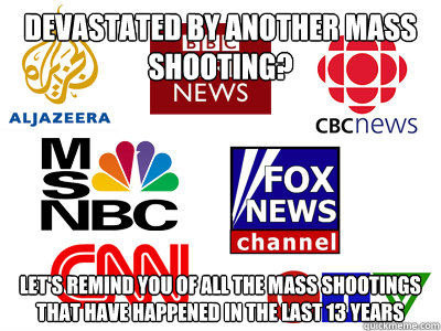 Devastated by another mass shooting?  let's remind you of all the mass shootings that have happened in the last 13 years  