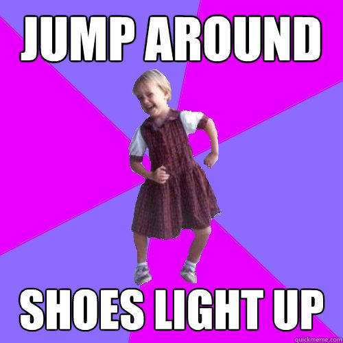 jump around shoes light up  Socially awesome kindergartener