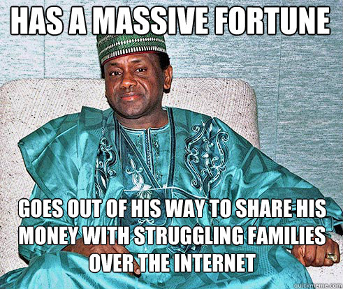 Has A massive Fortune Goes Out of his way to share his Money with Struggling families over the internet - Has A massive Fortune Goes Out of his way to share his Money with Struggling families over the internet  Nigerian Prince EA