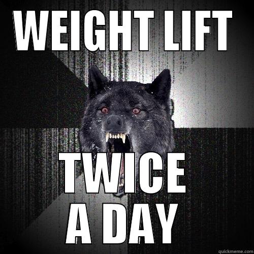 WEIGHT LIFT TWICE A DAY Insanity Wolf