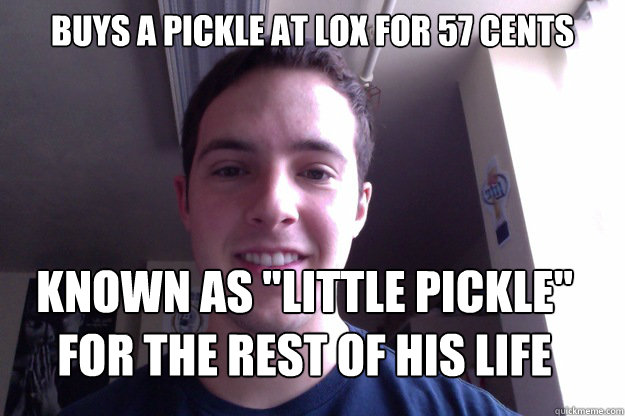buys a pickle at lox for 57 cents known as 