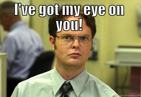 I've got my eye on you! - I'VE GOT MY EYE ON YOU!  Schrute