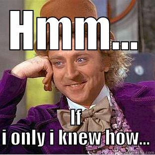 HMM... IF I ONLY I KNEW HOW... Condescending Wonka