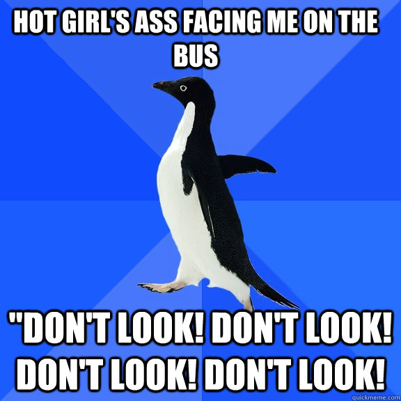 Hot girl's ass facing me on the bus  