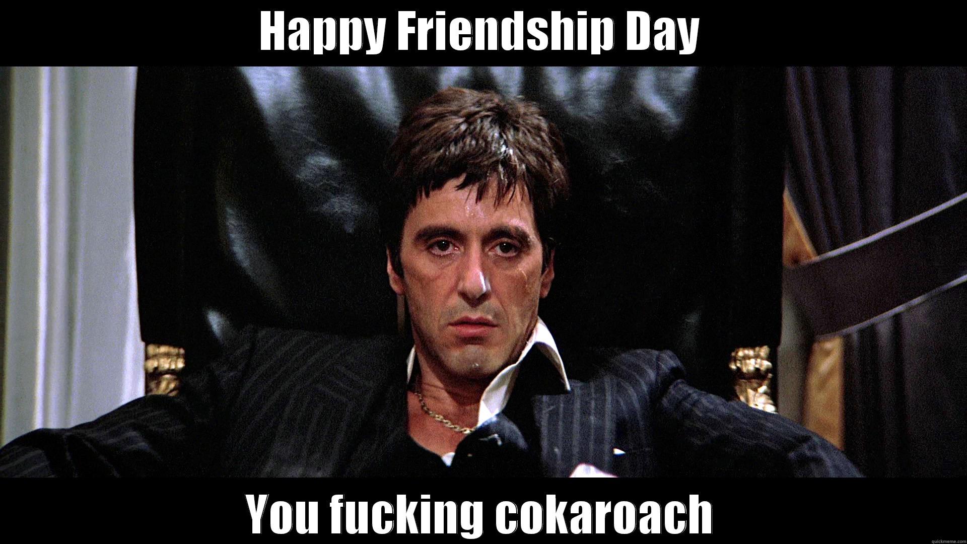 HAPPY FRIENDSHIP DAY YOU FUCKING COKAROACH Misc