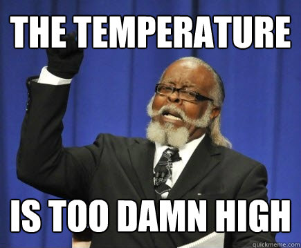 the temperature is too damn high  Too Damn High