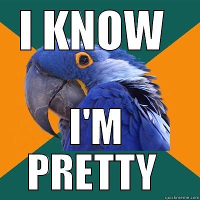 I KNOW  I'M PRETTY  Paranoid Parrot