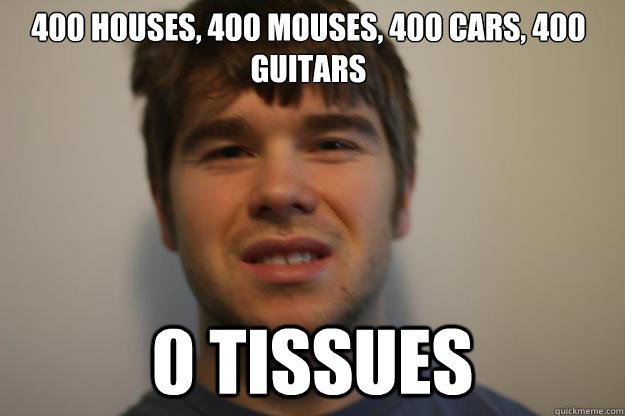400 Houses, 400 Mouses, 400 Cars, 400 guitars 0 TISSUES - 400 Houses, 400 Mouses, 400 Cars, 400 guitars 0 TISSUES  Krispy Kreme