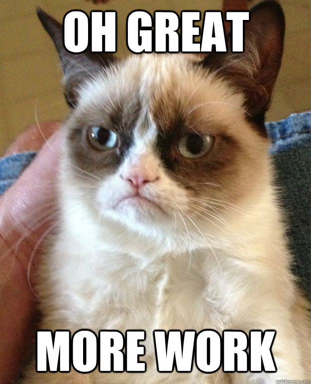 Oh Great More Work - Oh Great More Work  Grumpy Cat