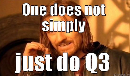 ONE DOES NOT SIMPLY JUST DO Q3 Boromir