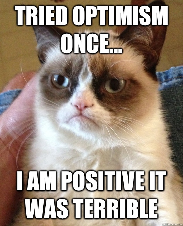 Tried optimism once... I am positive it was terrible  - Tried optimism once... I am positive it was terrible   Misc