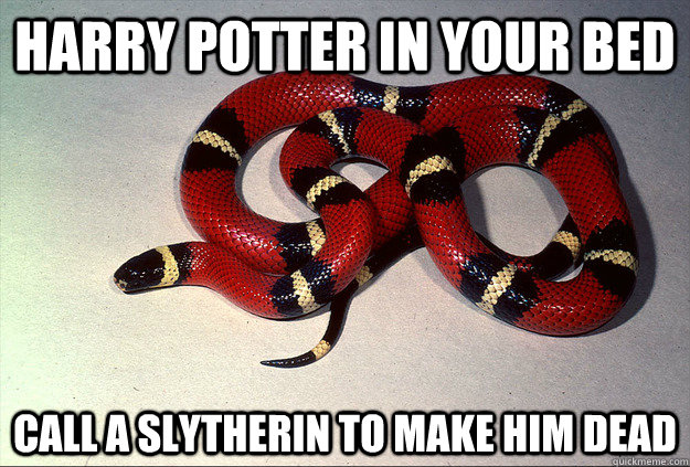Harry Potter in your bed call a slytherin to make him dead - Harry Potter in your bed call a slytherin to make him dead  Safety Snake