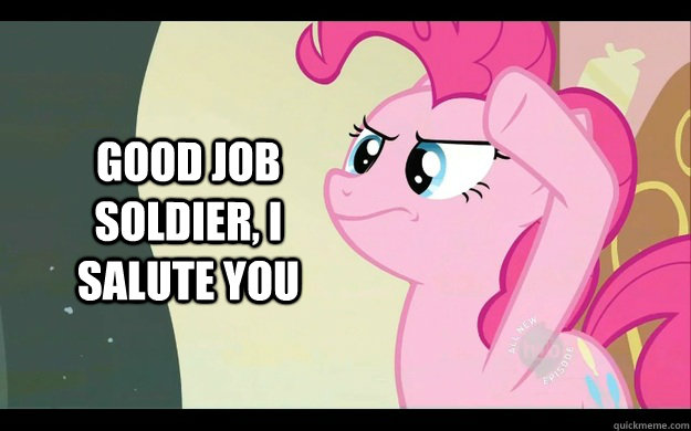 Good job soldier, i salute you - Good job soldier, i salute you  PP salute